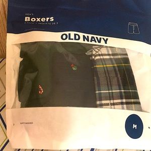 Old Navy Boxers Christmas Underwear for Men Set of 3 Boxers M Medium NIP New NWT
